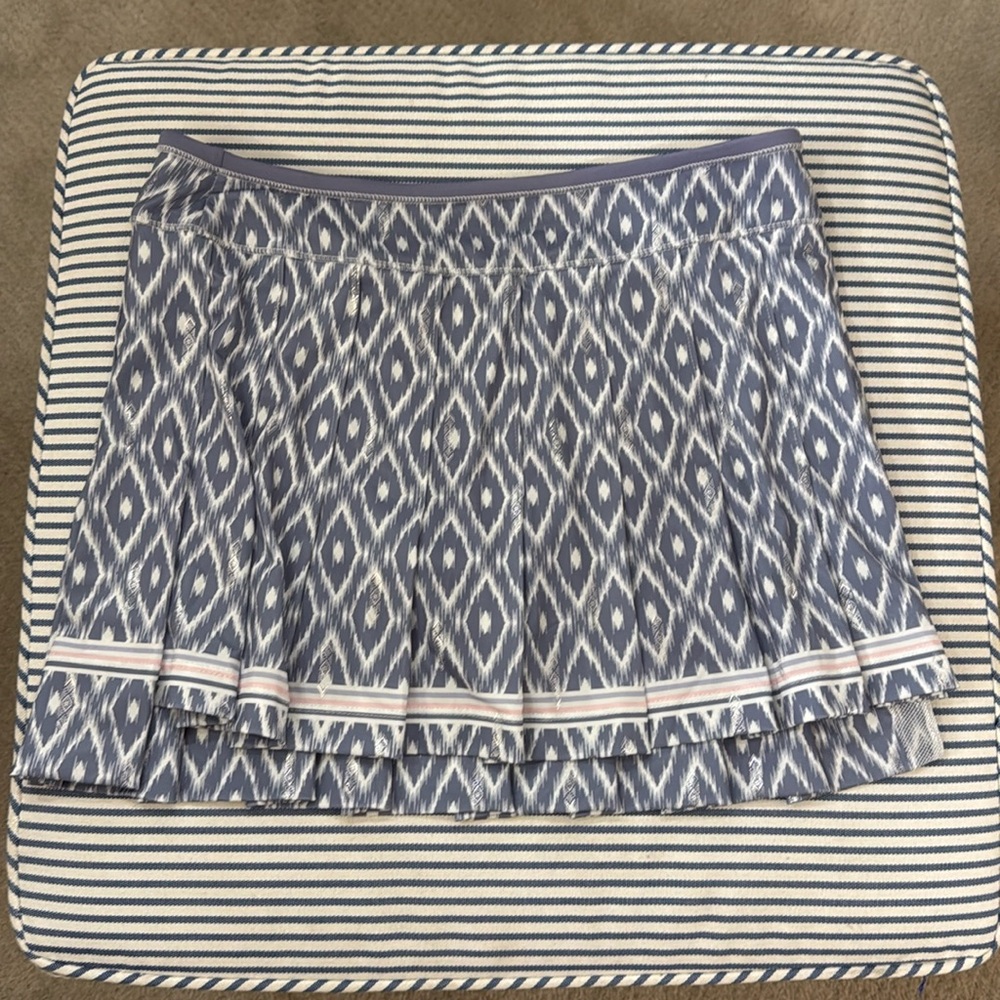 Lucky in love women’s pleated tennis skirt. Ikat collection.